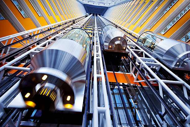 lift in a futuristic building