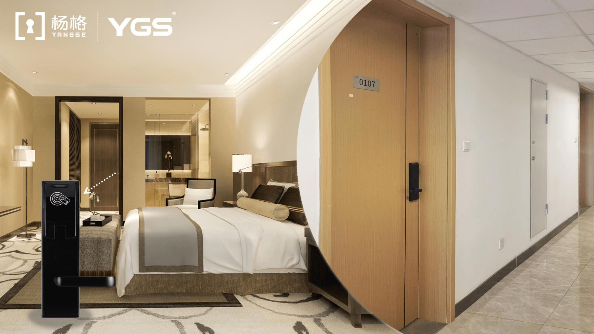commercial electronic door lock system 6 -Scene - Hotel rooms commercial electronic door lock system 6
